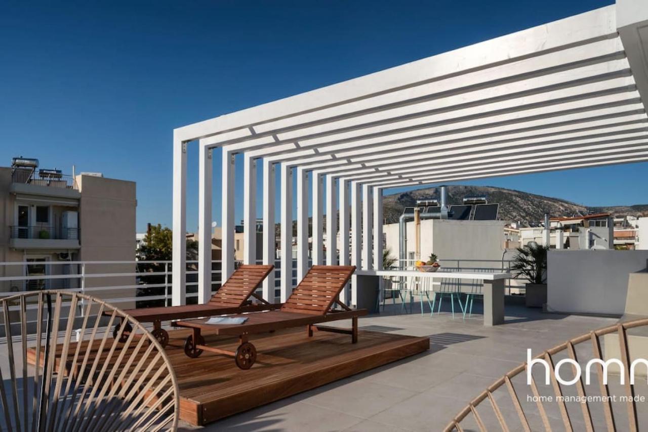 Brand New Homm Penthouse In Ano Glyfada, Dilou Apartment Athens Luaran gambar